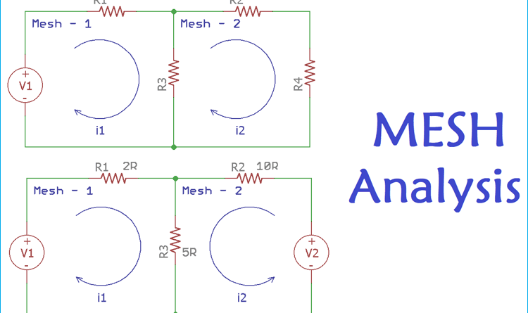 Mesh Analysis With Current Sources, Examples, Uses (Solved Problems)