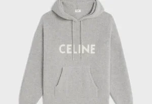 Celine Hoodie-SWEATER-IN-RIBBED-WOOL