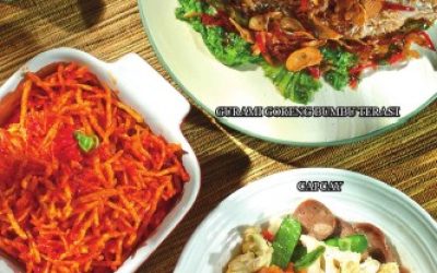 H2 Gurame Goreng Bumbu Terasi, Capcay, Kentang Pedas