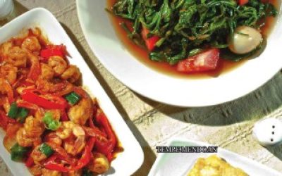 H3 Udang Goreng Mentega, Tumis Kangkung Telur Puyuh, Tempe Mendoan