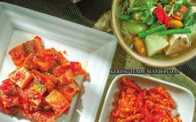 H4 Ikan Asin Pedas, Tempe Manis Pedas, Sayur Asam Bening