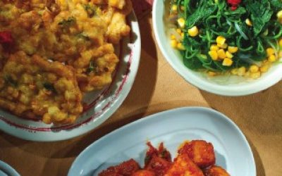 H6 Tuna Bumbu Pedas, Bakwan Jagung, Sayur Bening Bayam