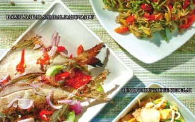 H7 Bawal Bakar Sambal Dabu-dabu, Tumis Tahu Tauge Kedelai, Tumis Bunga Pepaya