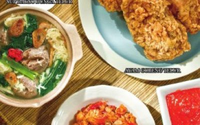 H8 Ayam Goreng Tepung, Sup Bakso Bunga Telur, Tempe Oleg Bumbu Kencur